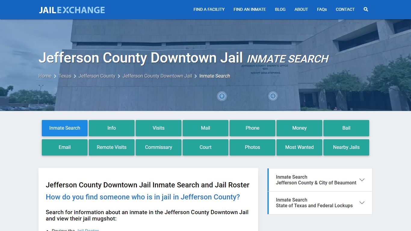 Jefferson County Downtown Jail Inmate Search - Jail Exchange